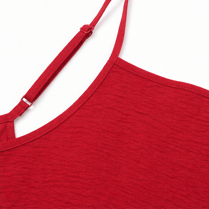 Marelle Spaghetti Strap Linen-Look Women's Midi-Length Slip Dress