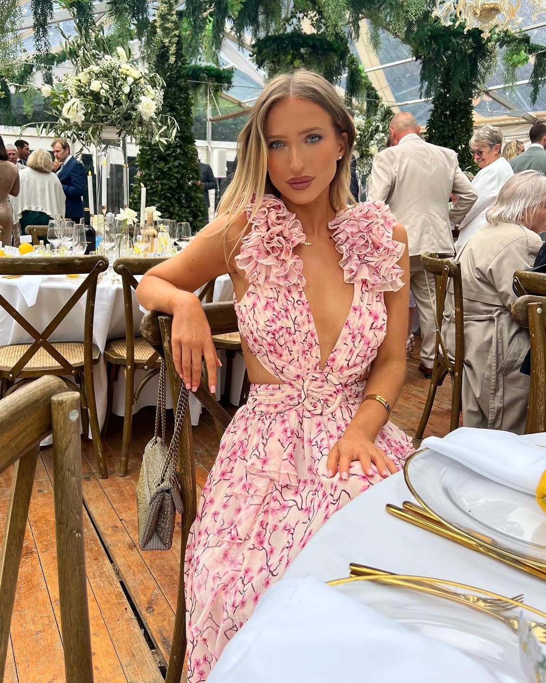 Maeve Floral Cut-Out Maxi Dress for Autumn Wedding Guest Dresses