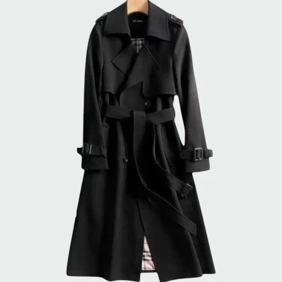 Orlaith Belted Double-Breasted Women's Trench Coat with Notched Lapel