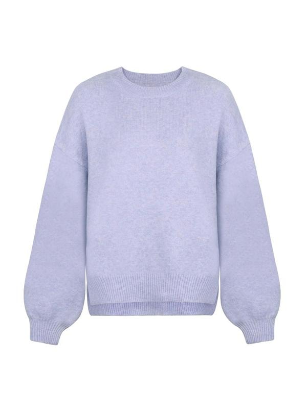 Oversized Sweater with Drop Shoulders and Side Slits for Women