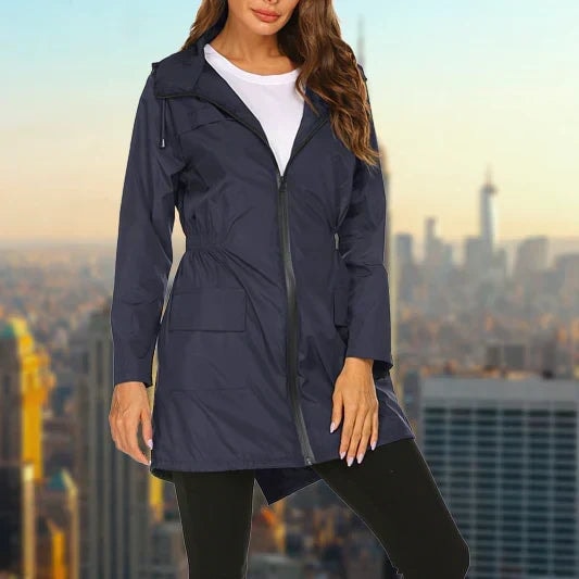 Gunnhild Hooded Oversized Polyester Winter Coat for Women