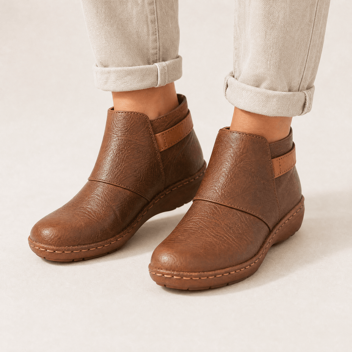 Solena Women's Adjustable Wide Toe Box Boots with Buckle Strap