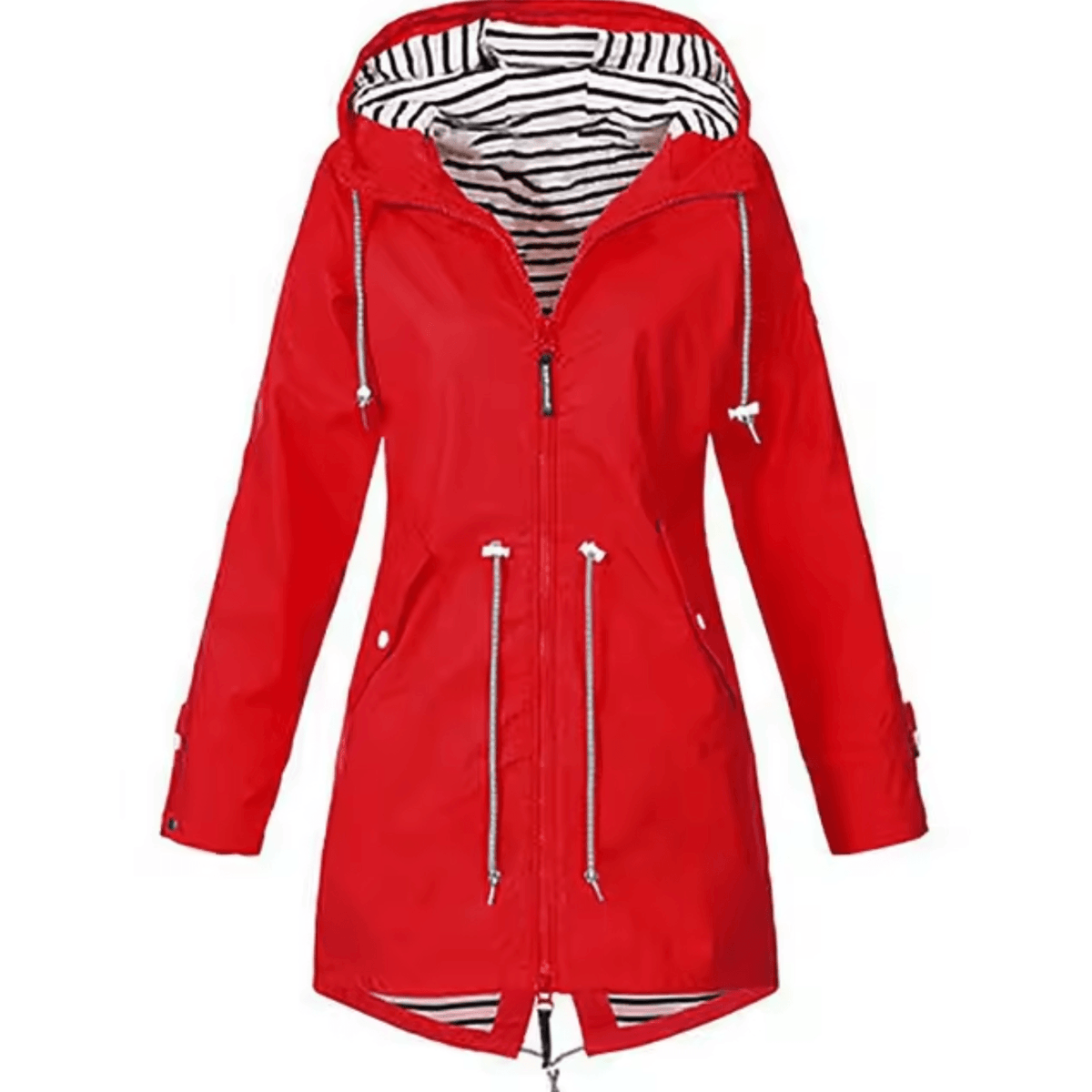 Cliodhna Hooded Oversized Women's Polyester Winter Coat with Drawstring Waist