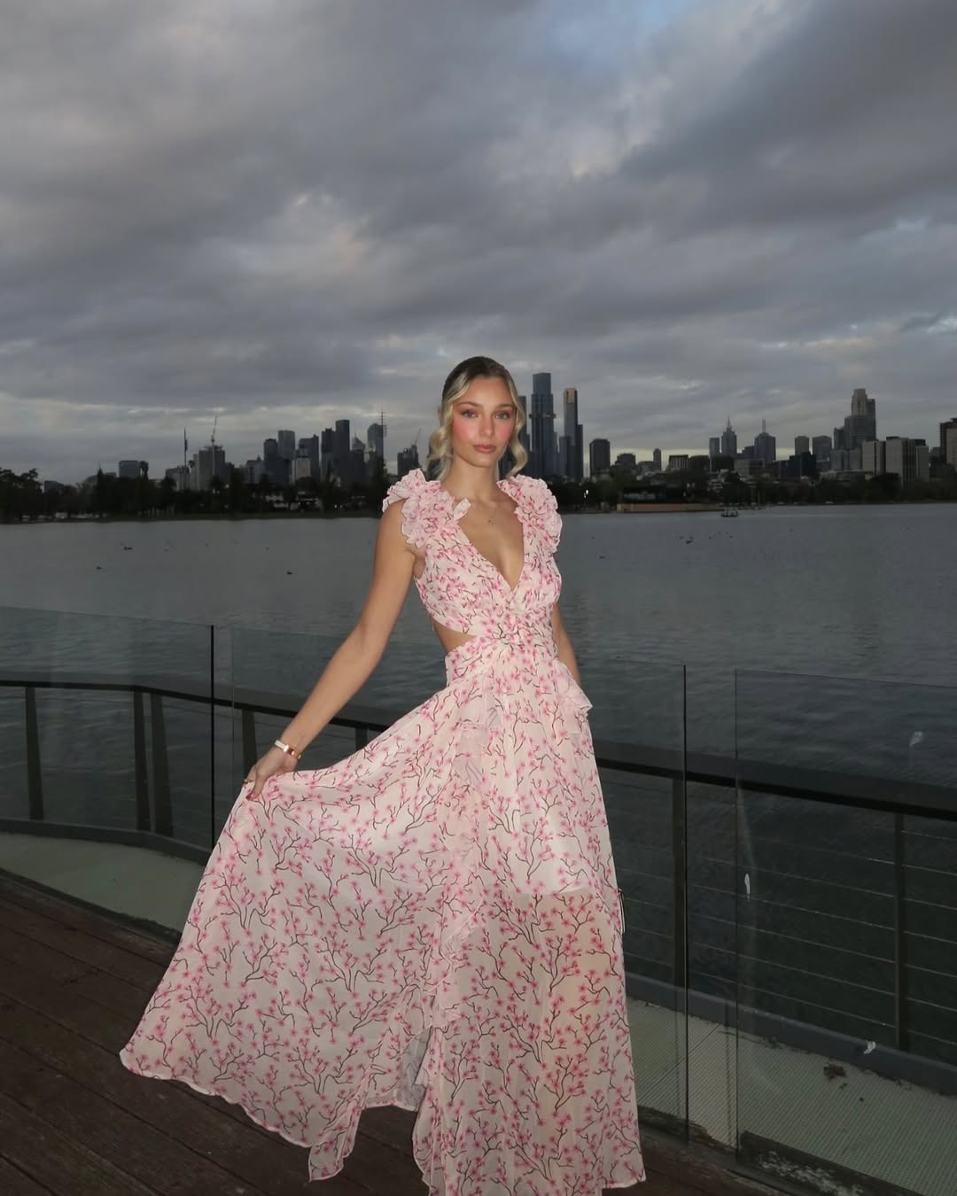 Maeve Floral Cut-Out Maxi Dress for Autumn Wedding Guest Dresses
