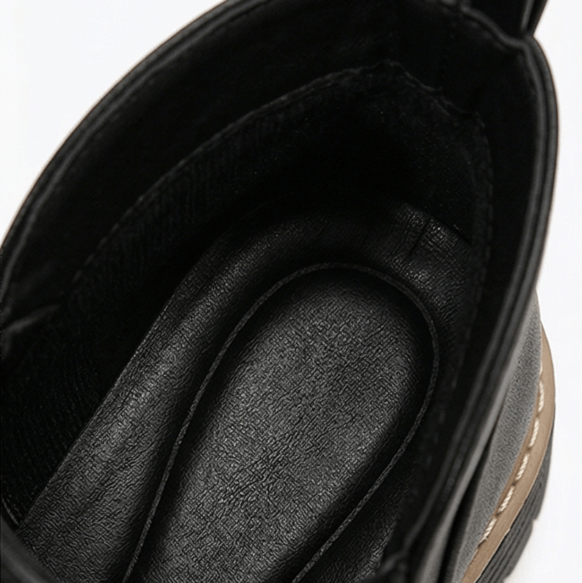Strida Women's Cushioned Platform Ankle Boots in PU Leather