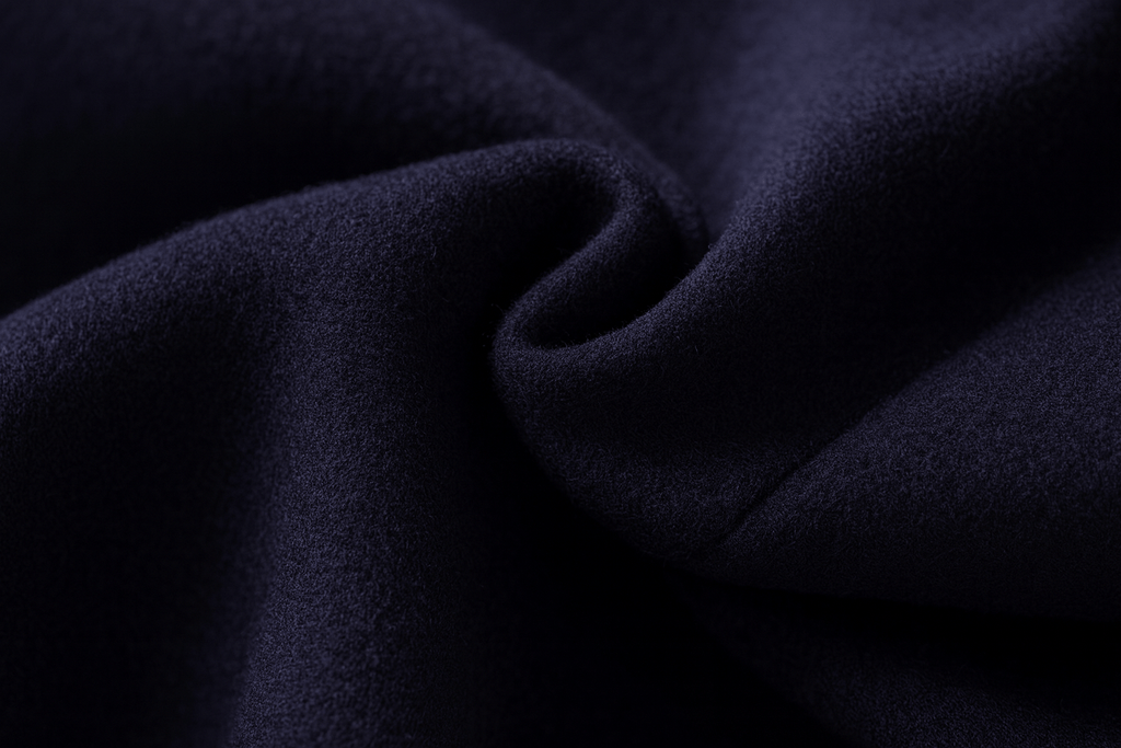 Men's Tailored Wool-Blend Winter Coat with Stand Collar