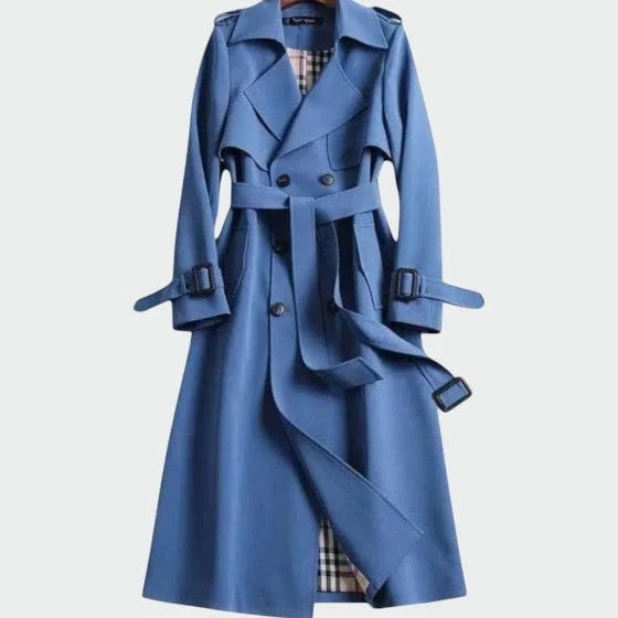 Orlaith Belted Double-Breasted Women's Trench Coat with Notched Lapel