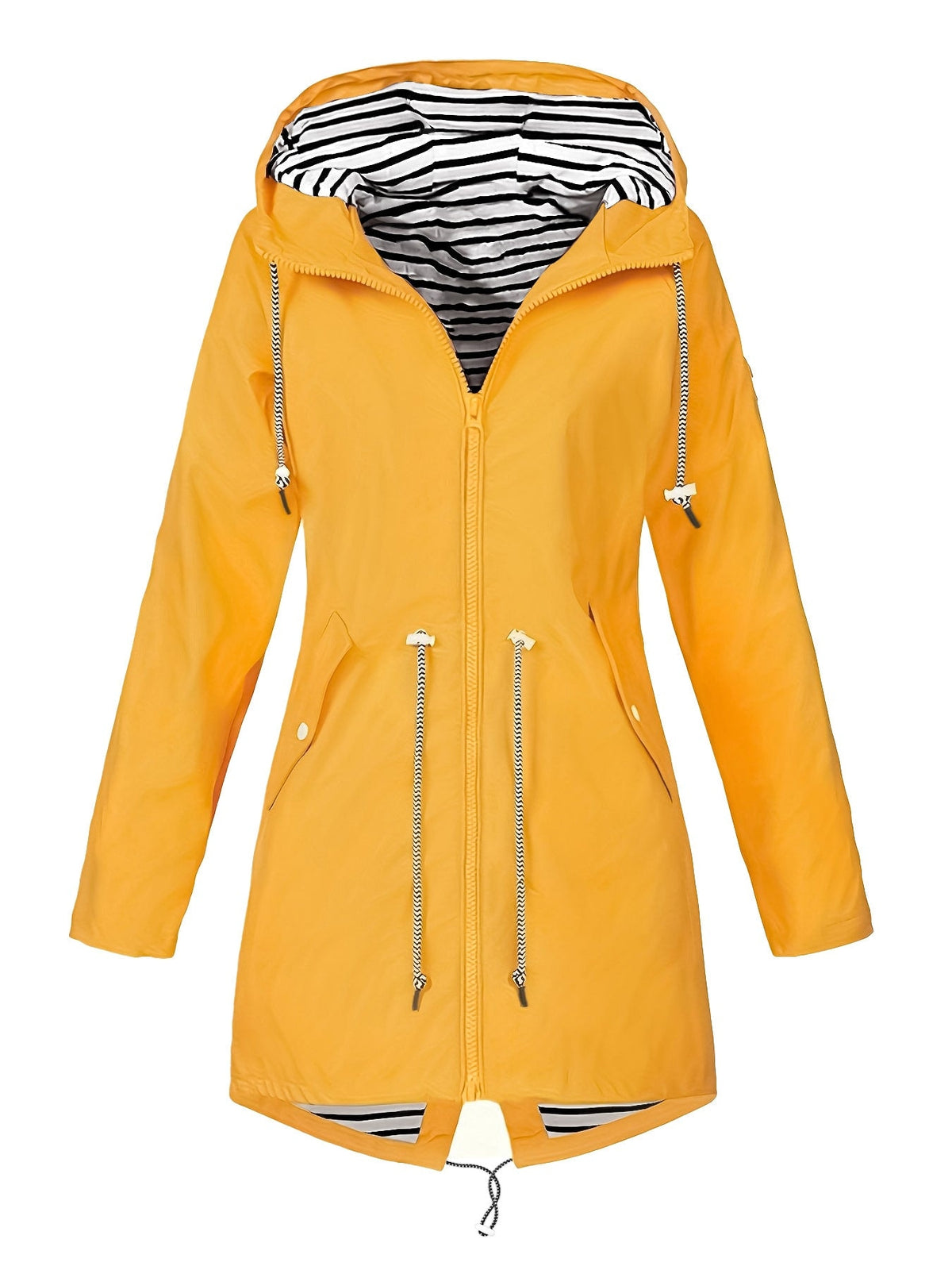 Cliodhna Hooded Oversized Women's Polyester Winter Coat with Drawstring Waist