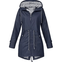 Cliodhna Hooded Oversized Women's Polyester Winter Coat with Drawstring Waist
