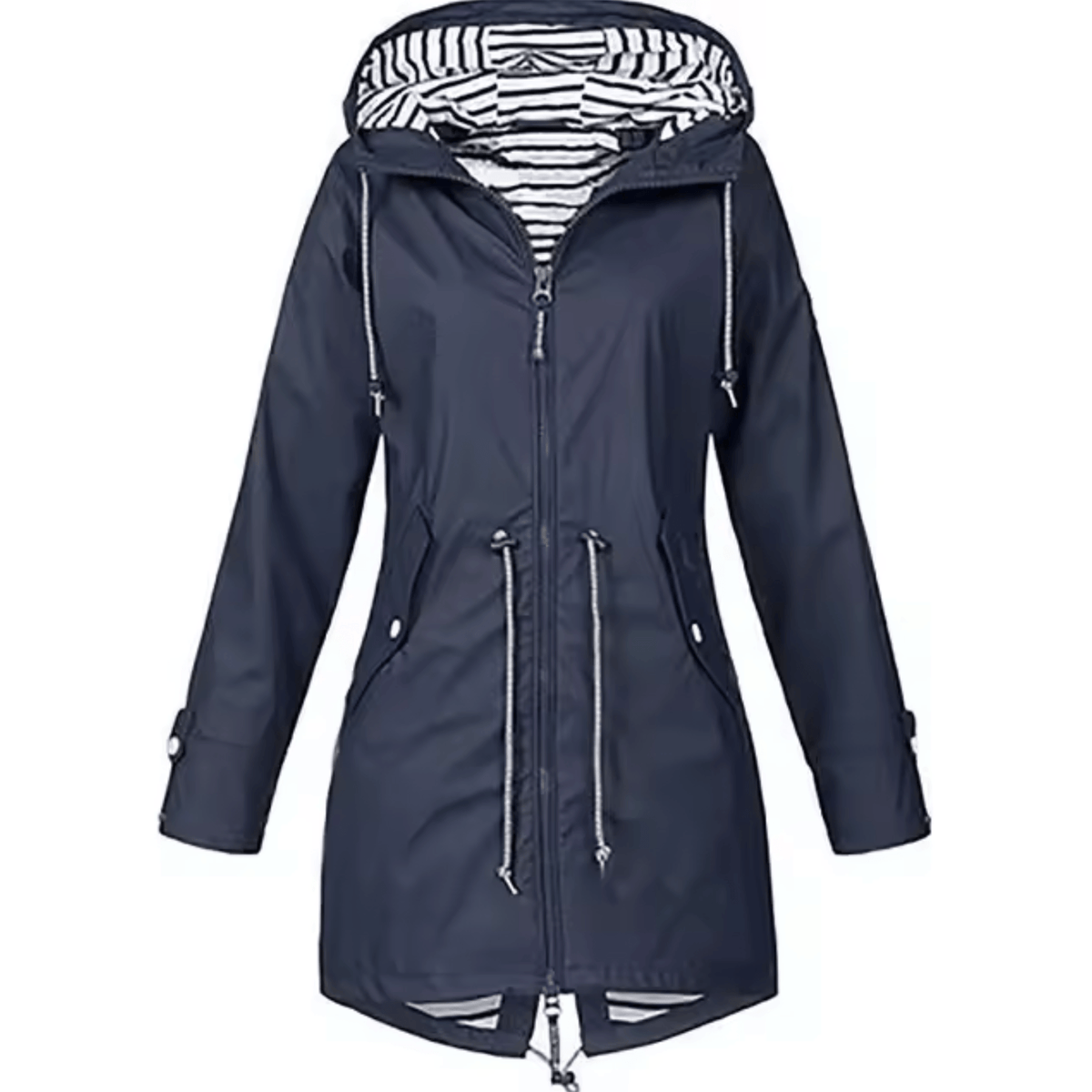 Cliodhna Hooded Oversized Women's Polyester Winter Coat with Drawstring Waist