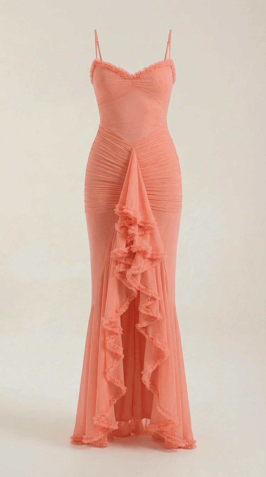 Phoebe Ruffle High Low Maxi Dress for Fall Wedding Guest Dresses
