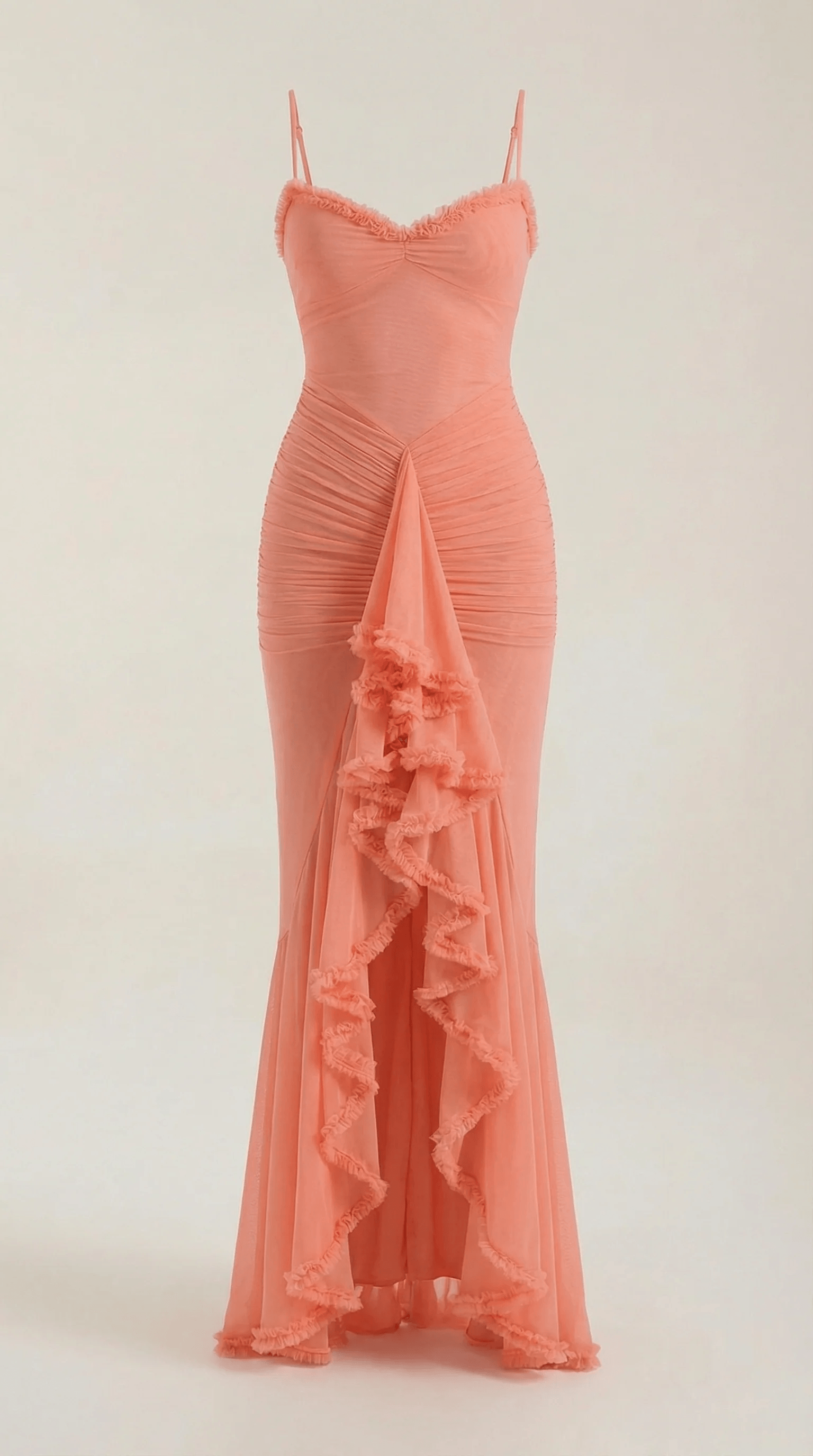 Phoebe Ruffle High Low Maxi Dress for Fall Wedding Guest Dresses