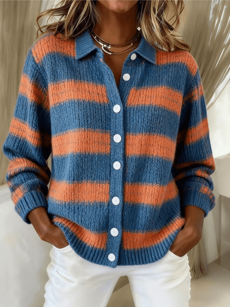 Esmeralda Women's Plaid Cotton Blend Long Sleeve Button-Up Blouse