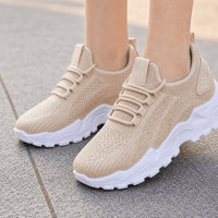 Aerloom Women's Cushioned Knit Slip-On Sneakers with Chunky Sole