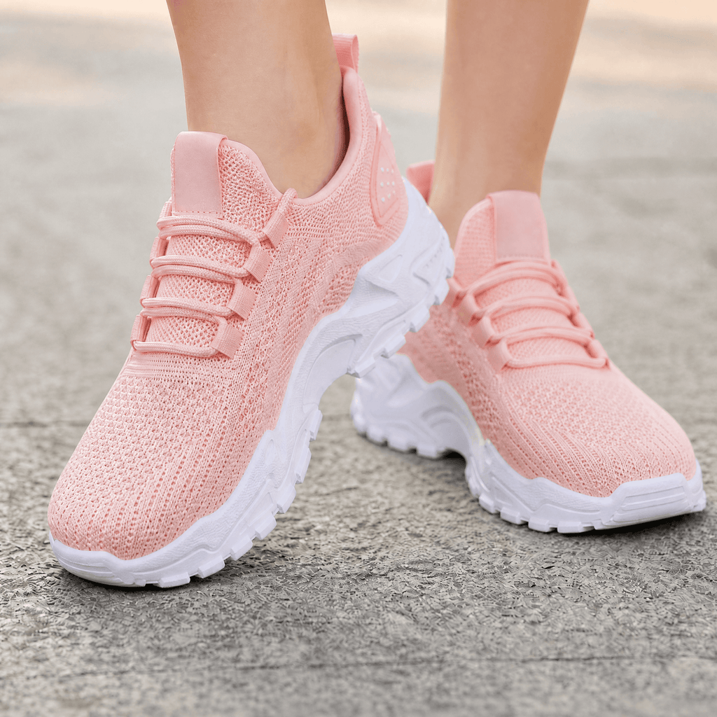 Aerloom Women's Cushioned Knit Slip-On Sneakers with Chunky Sole