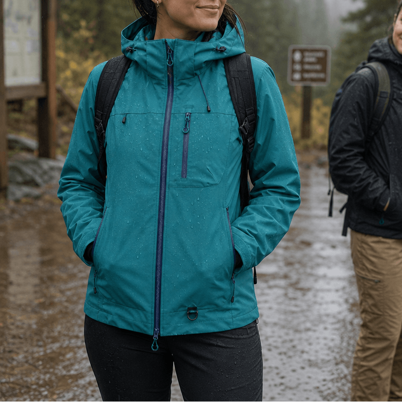 Vantrek Women's Hooded Waterproof Rain Jacket with Vented Lining