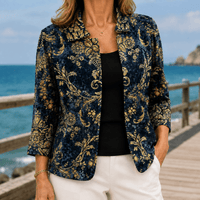 Hallie-Rose Baroque Print Open-Front Jacket for Women