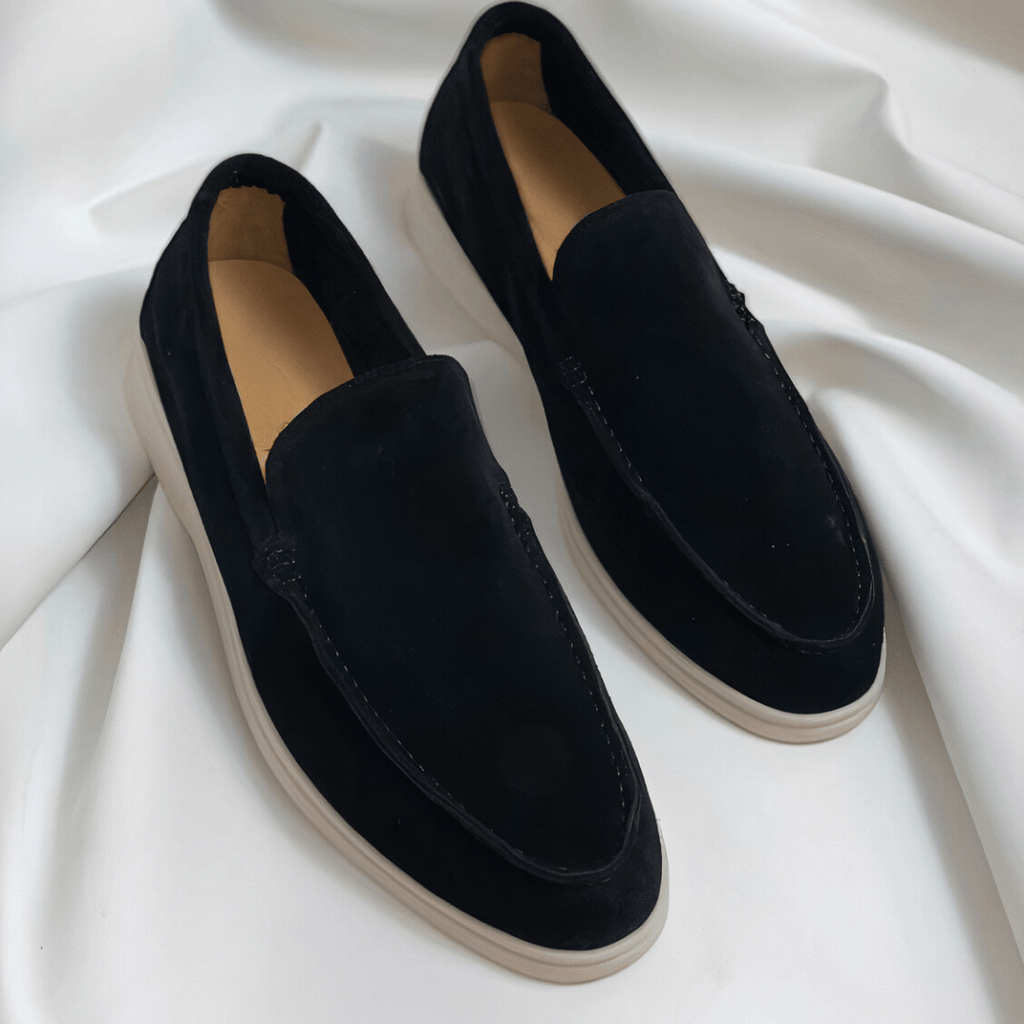 Men's Suede Slip-On Loafers with Cushioned Comfort Sole