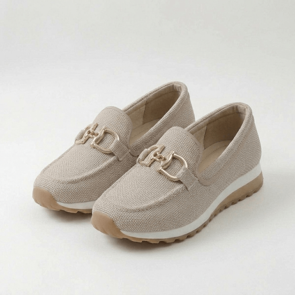Lili Bit-Buckle Slip-On Sneakers with Cushioned Sole for Women