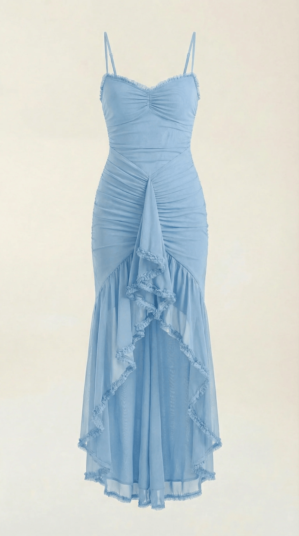 Phoebe Ruffle High Low Maxi Dress for Fall Wedding Guest Dresses