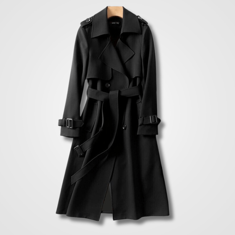 Josune Belted Double-Breasted Trench Coat for Women