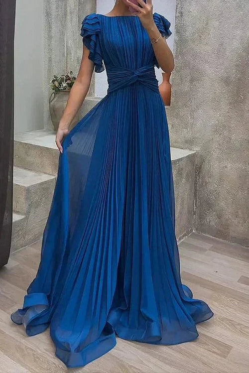 Calista Pleated Chiffon Maxi Dress for Women's Special Occasions