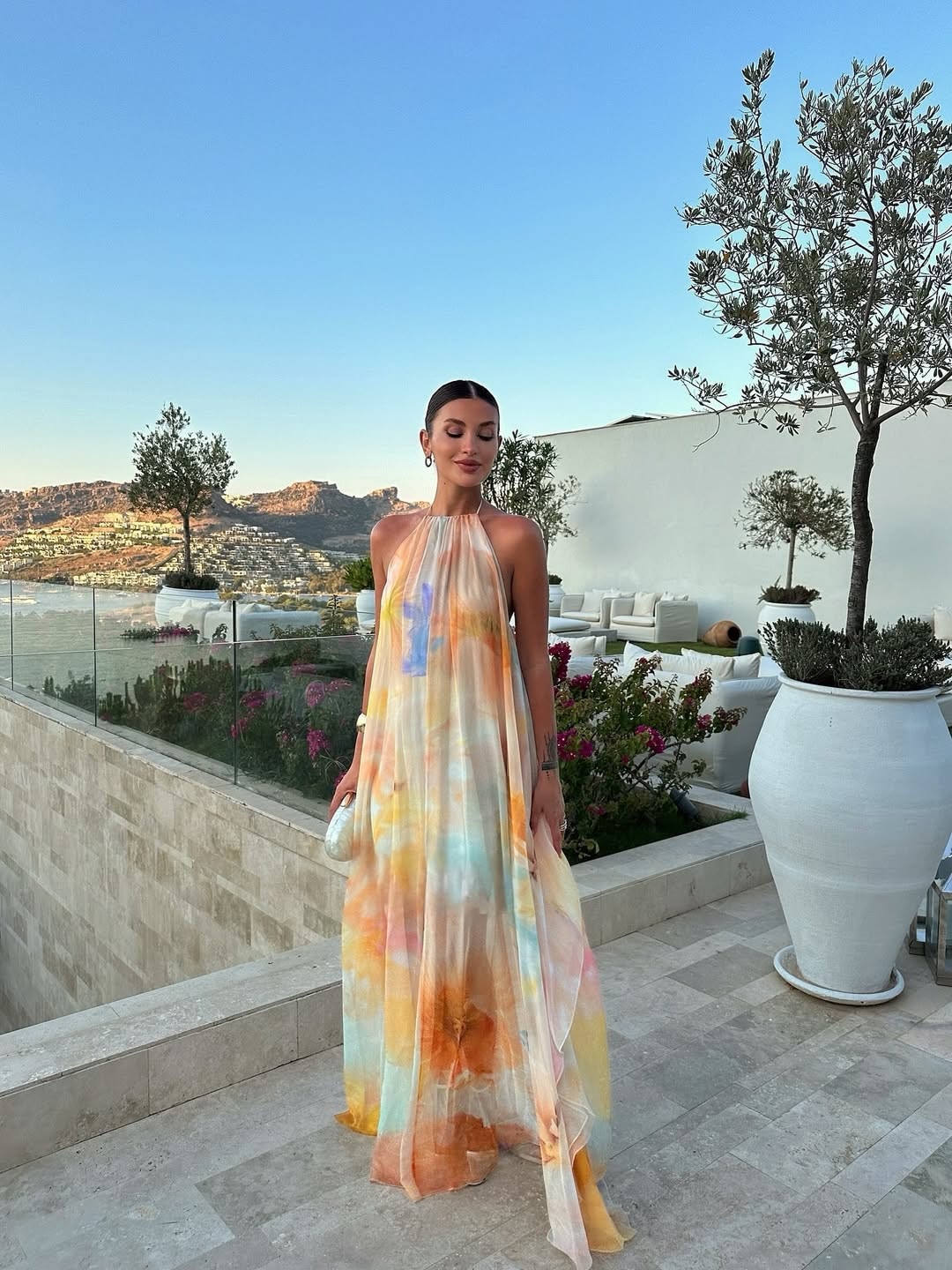 Corinna Halter Maxi Dress for Fall Wedding Guest and Homecoming Dresses