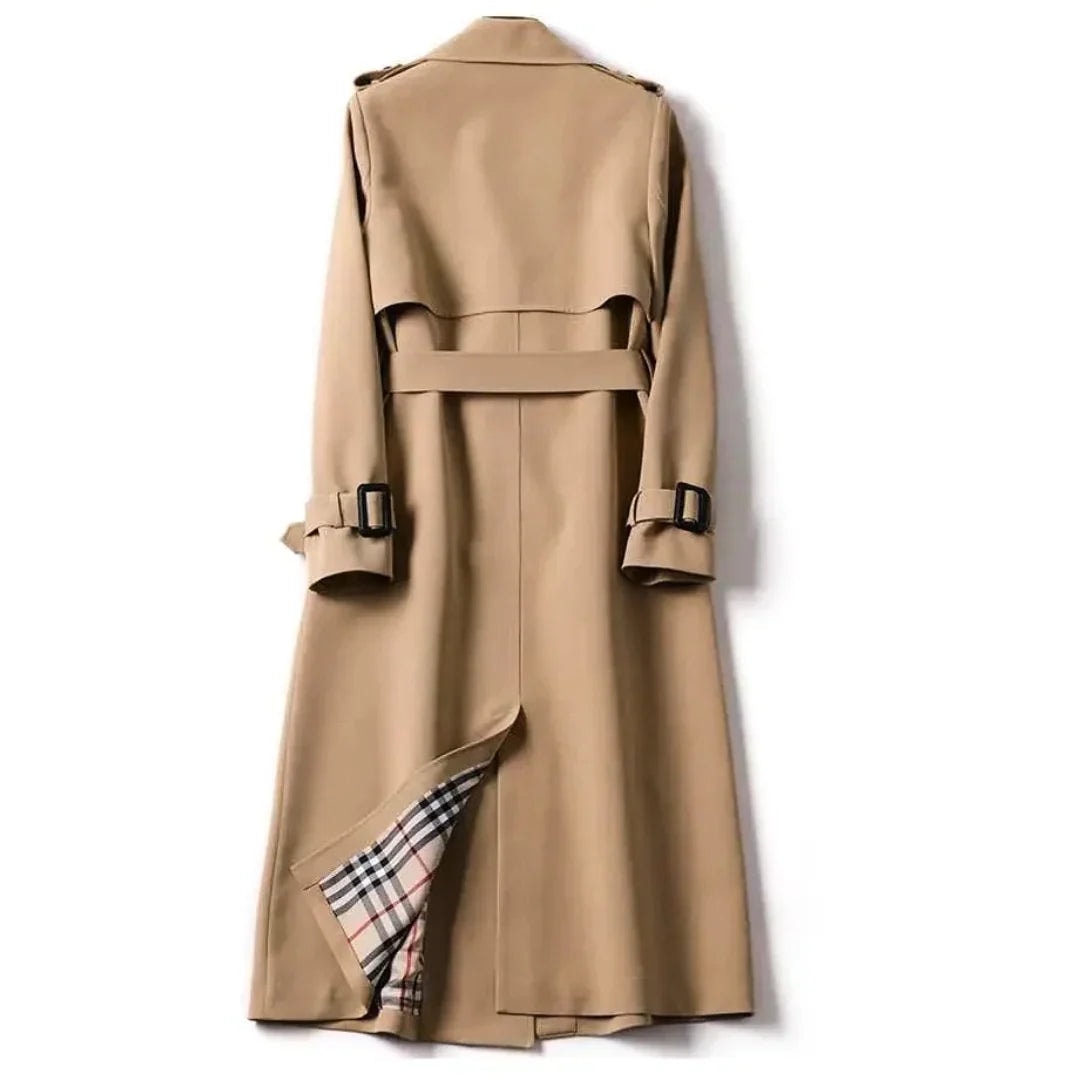 Orlaith Belted Double-Breasted Women's Trench Coat with Notched Lapel