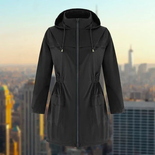 Gunnhild Hooded Oversized Polyester Winter Coat for Women