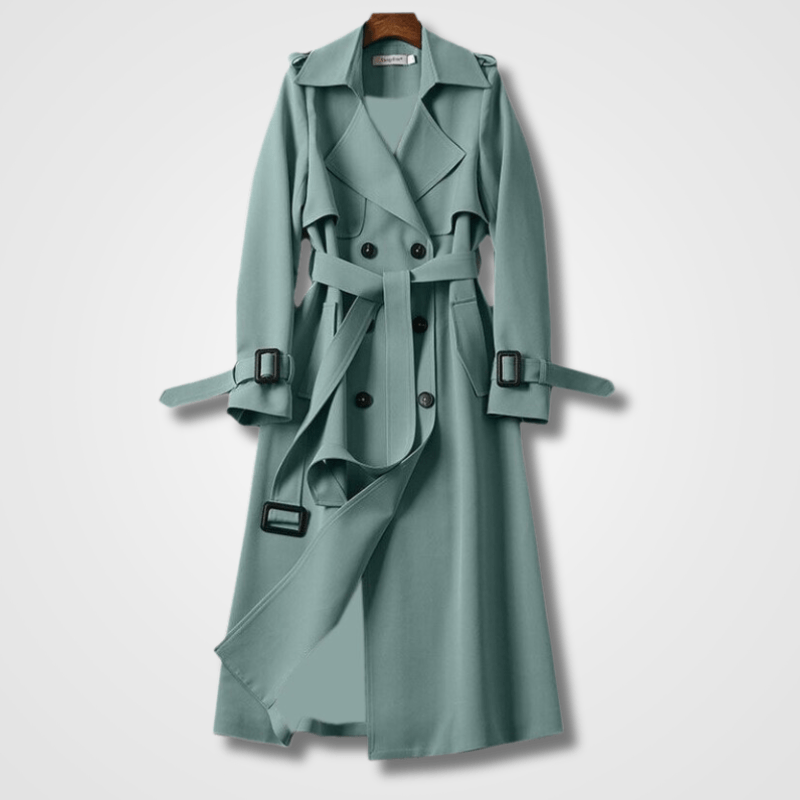 Josune Belted Double-Breasted Trench Coat for Women