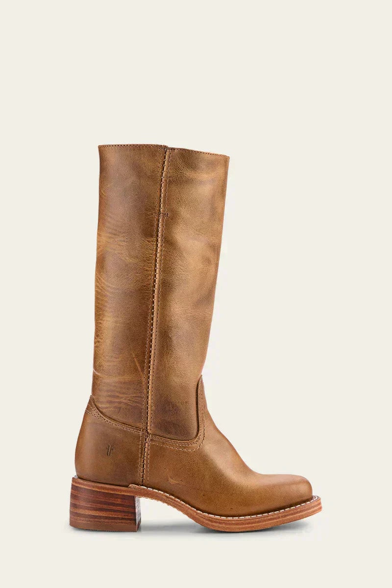Knee-High Block Heel Fall Boots with Round Toe for Women