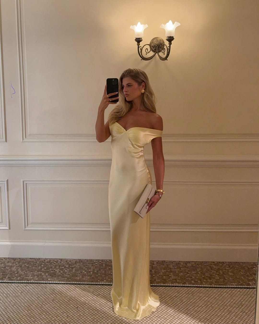 Alicia Off-Shoulder Satin Maxi Dress for Autumn Wedding Guest Dresses