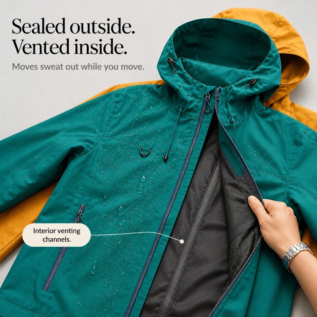 Vantrek Women's Hooded Waterproof Rain Jacket with Vented Lining