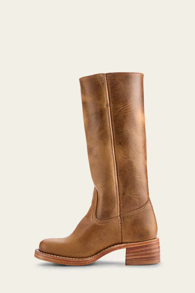 Knee-High Block Heel Fall Boots with Round Toe for Women