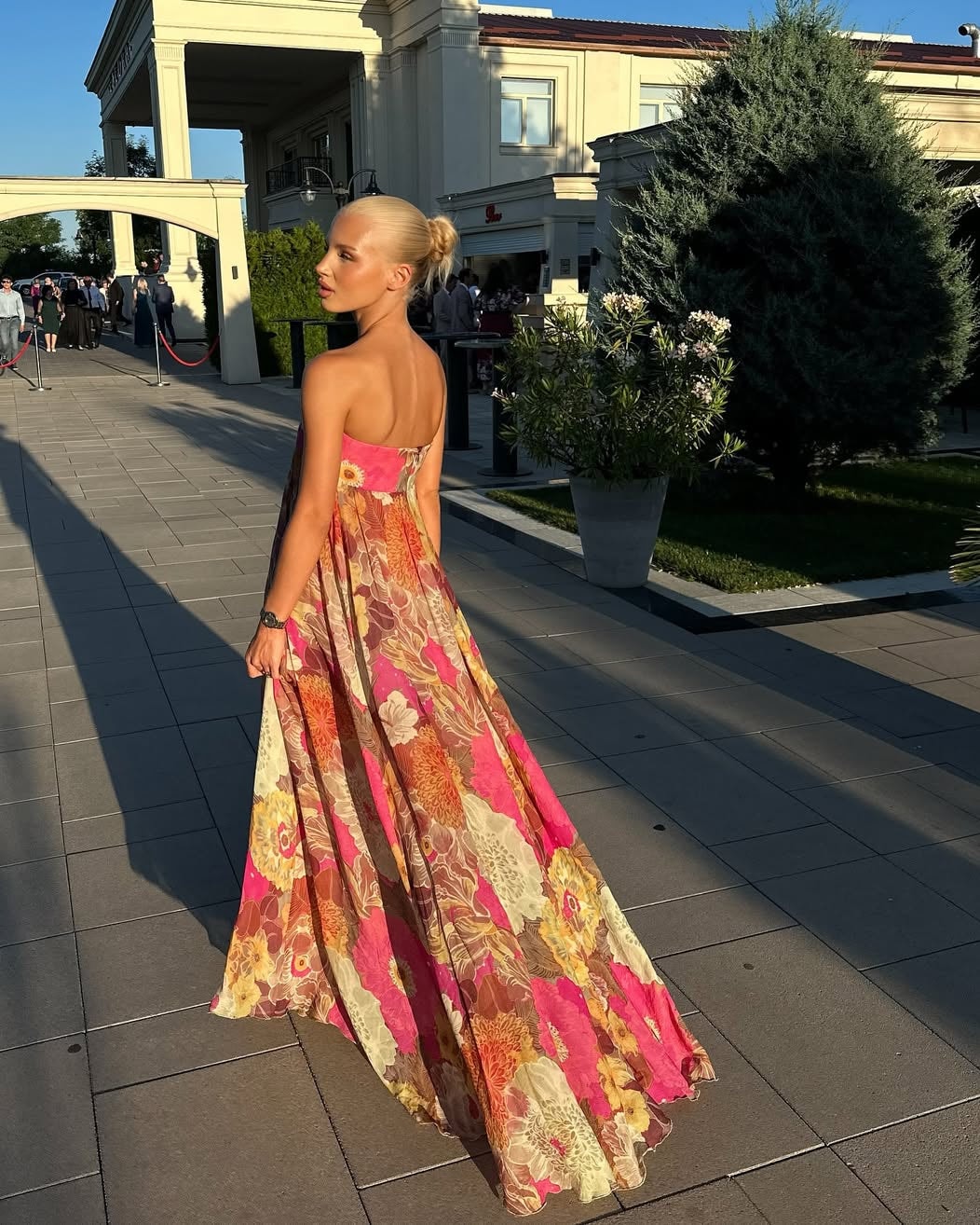 Maelynn Floral Strapless Maxi Dress Ideal for Homecoming Dresses