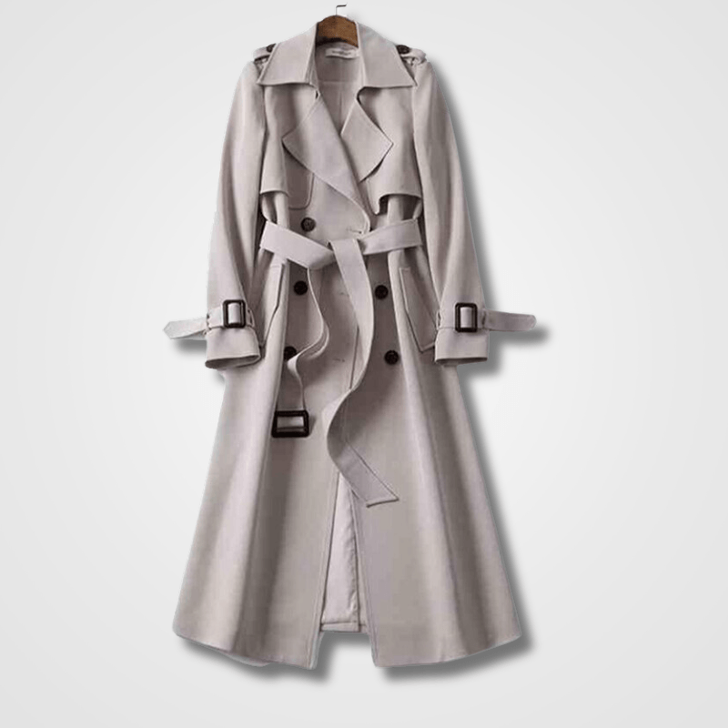 Josune Belted Double-Breasted Trench Coat for Women
