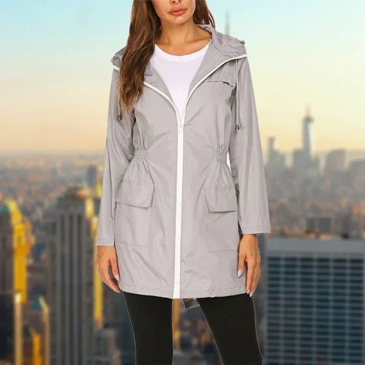 Gunnhild Hooded Oversized Polyester Winter Coat for Women