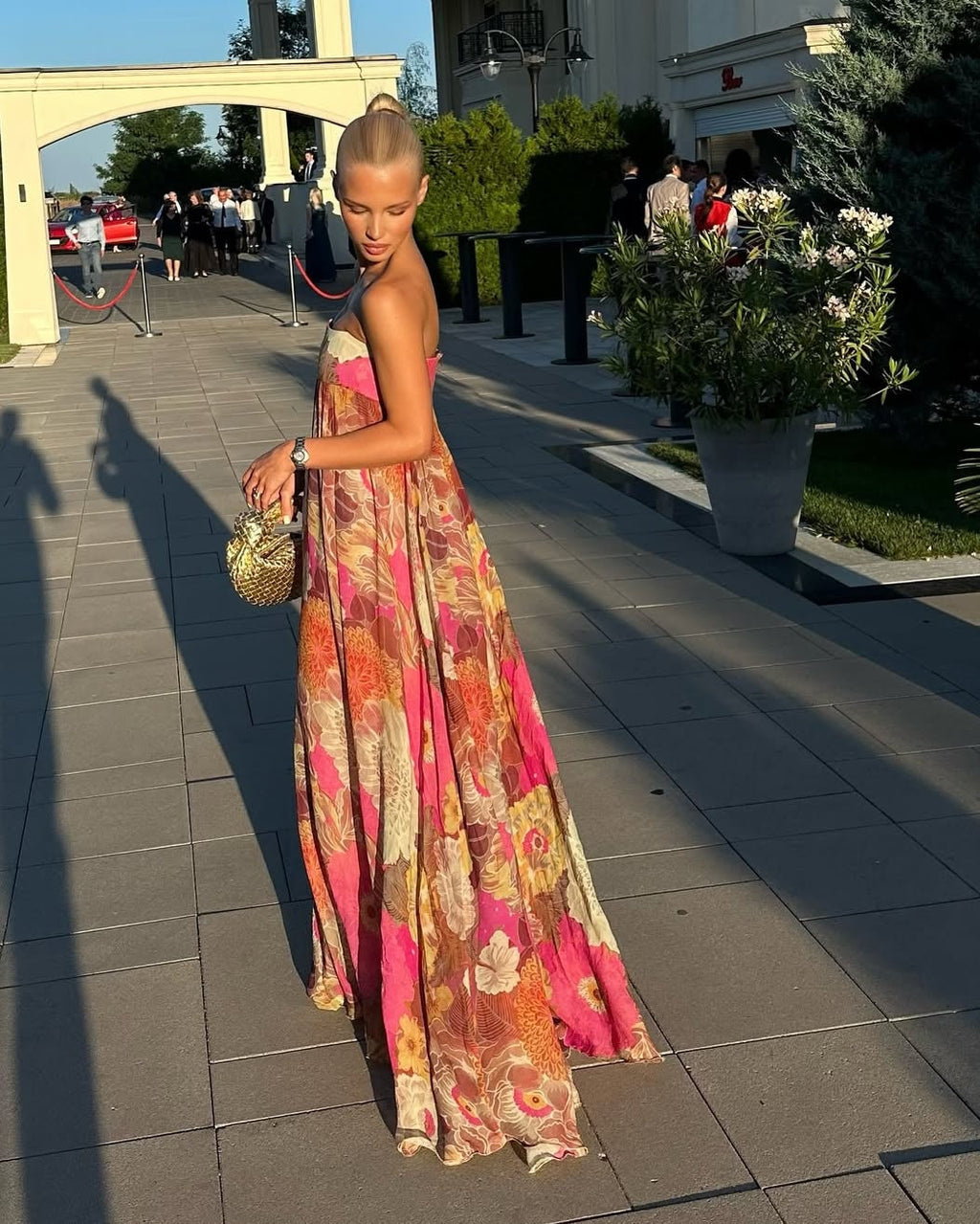 Maelynn Floral Strapless Maxi Dress Ideal for Homecoming Dresses