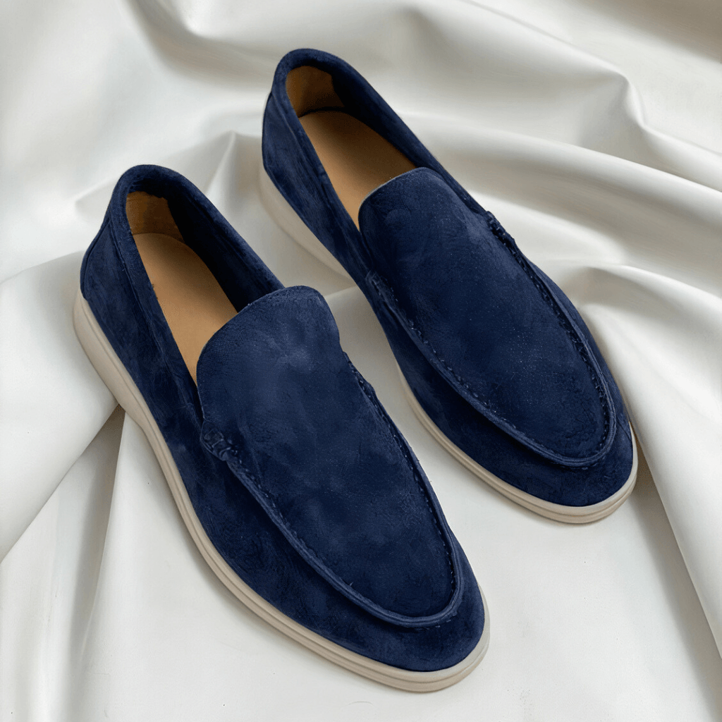 Men's Suede Slip-On Loafers with Cushioned Comfort Sole