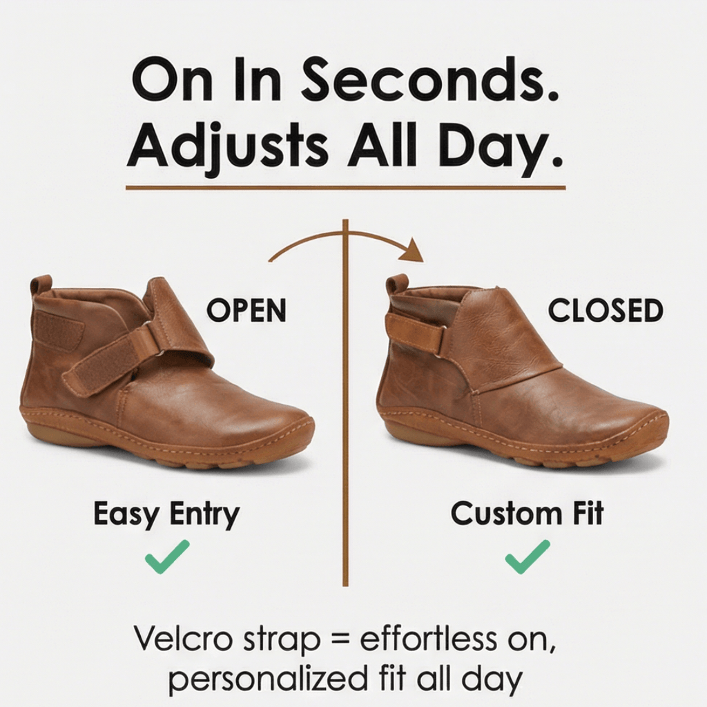Solena Women's Adjustable Wide Toe Box Boots with Buckle Strap