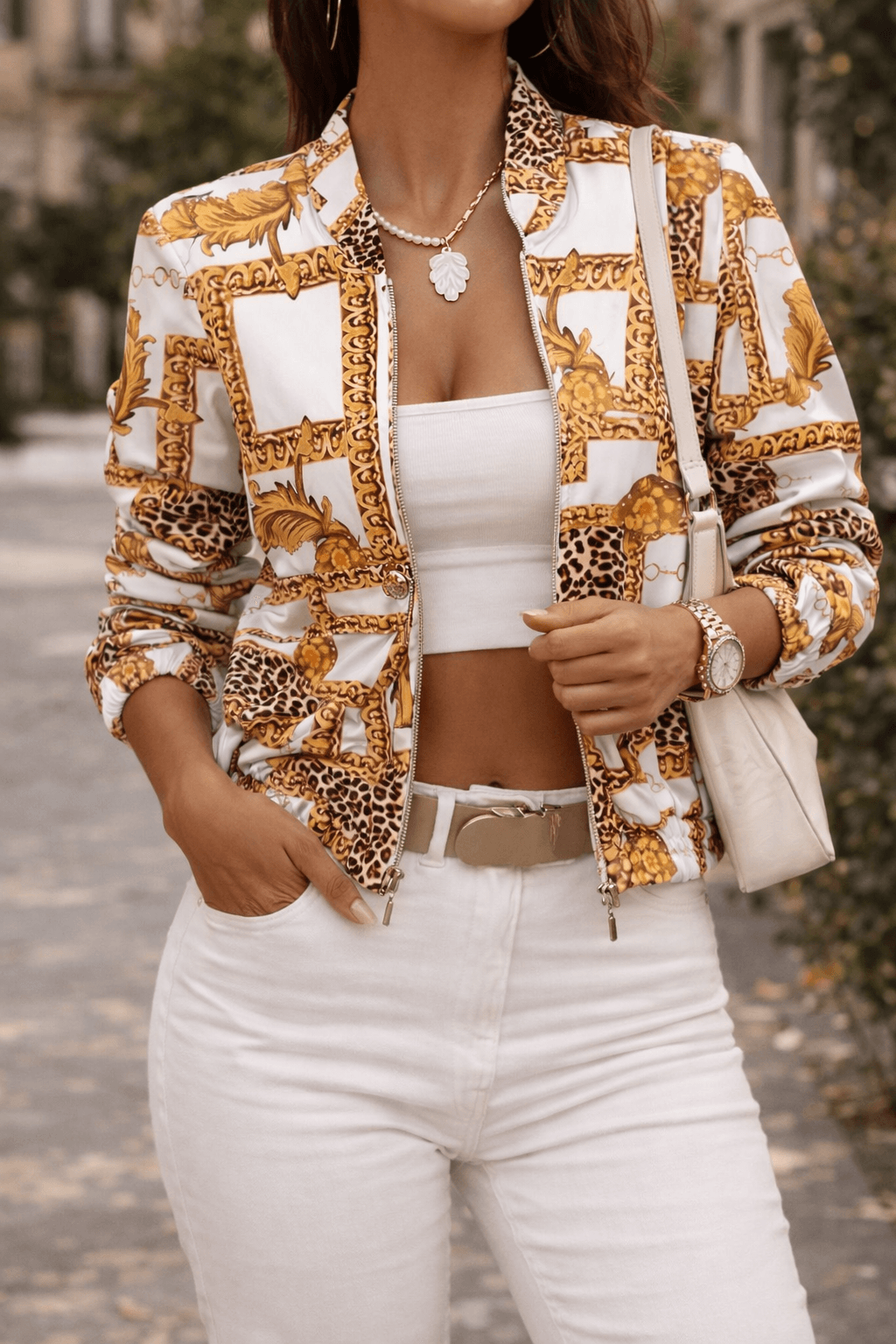 Zip Front Bomber Jacket for Women Perfect for Fall Layering
