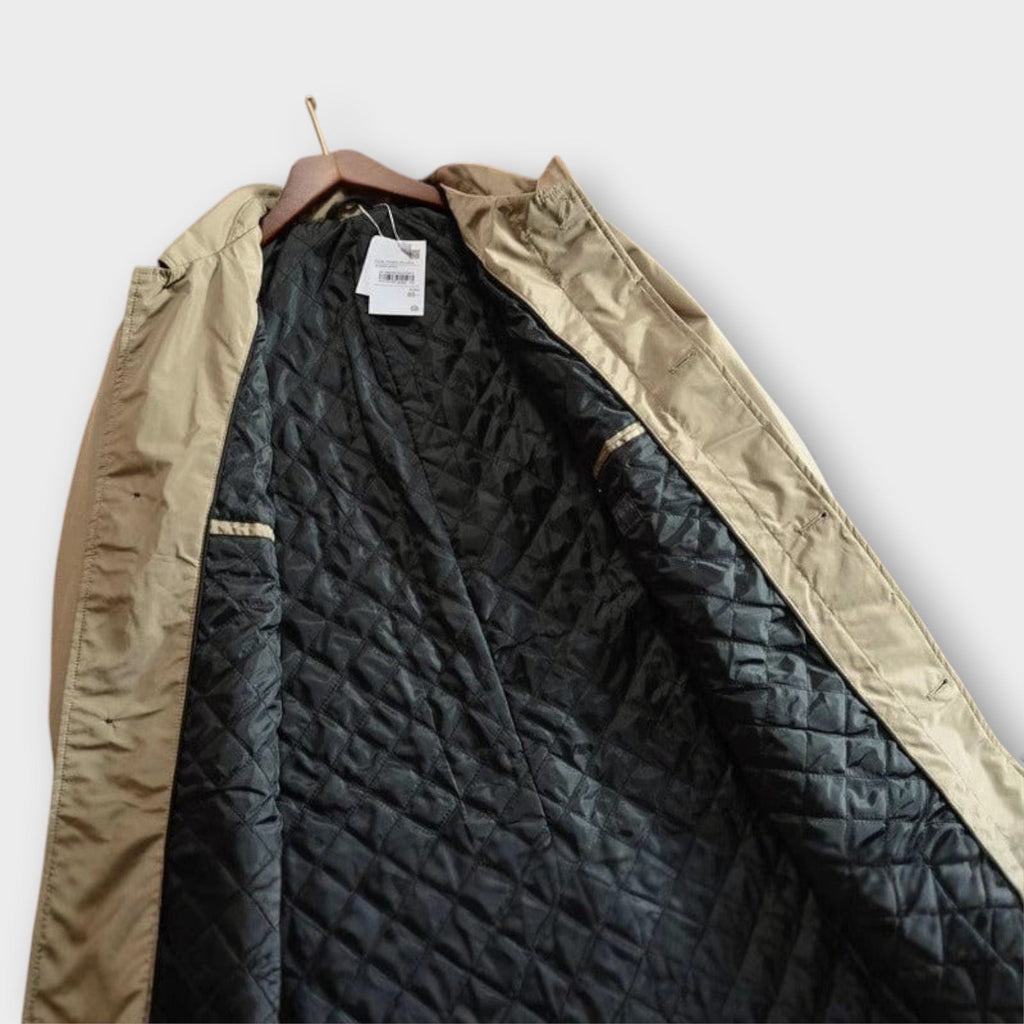 Water-Resistant Quilted-Lined Mac for Men