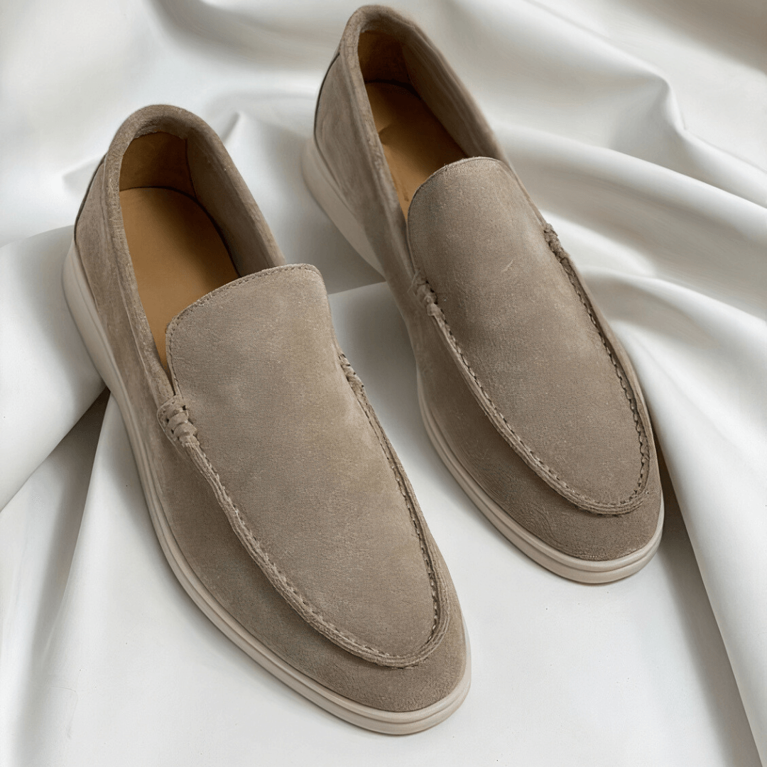Men's Suede Slip-On Loafers with Cushioned Comfort Sole