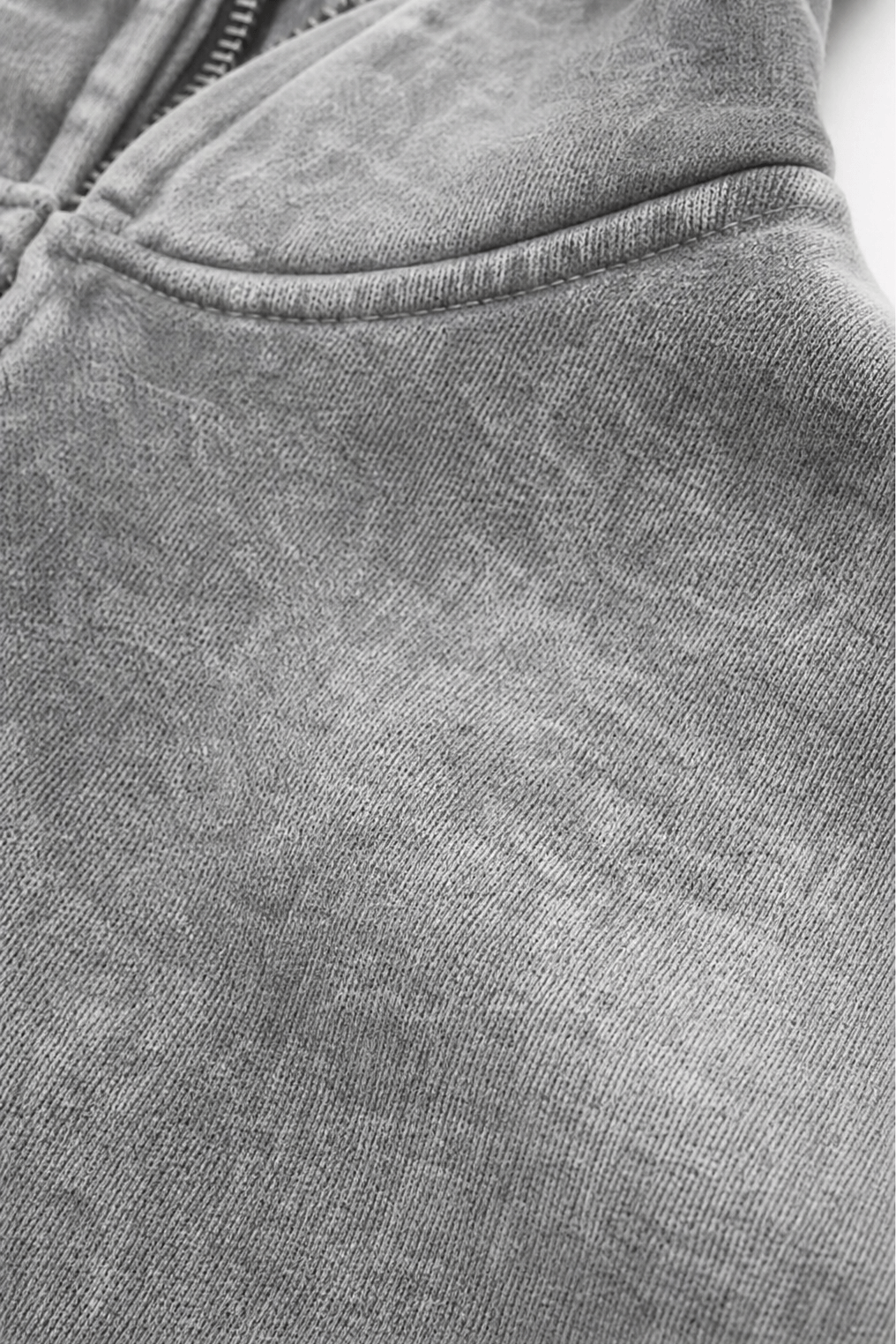 Women's Washed Relaxed Fit Zip-Up Hoodie with Drawstring Hood