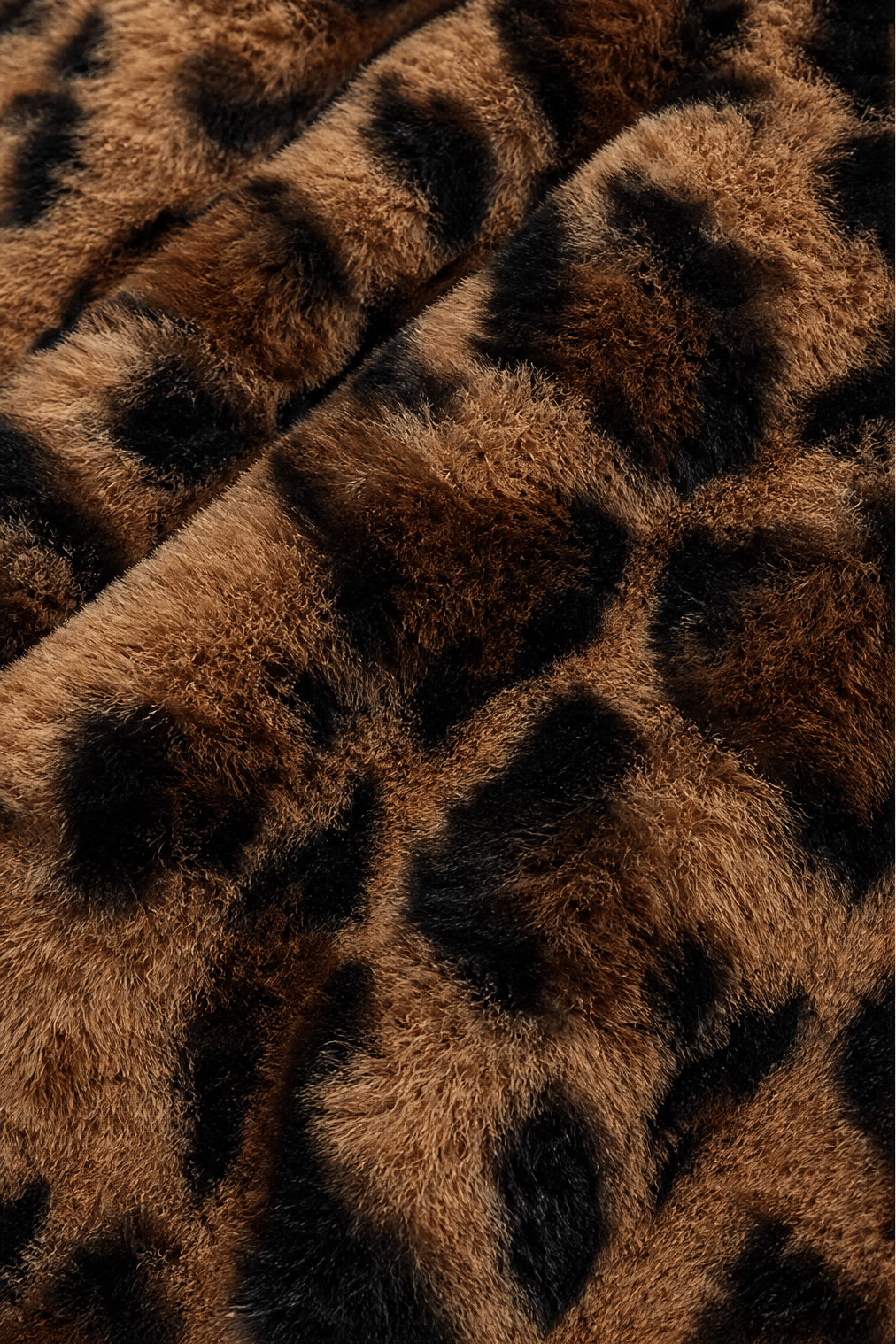 Leora Leopard Print Faux Fur Longline Winter Coat for Women