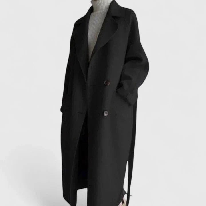 Eluned Double-Breasted Notch-Lapel Winter Coat for Women