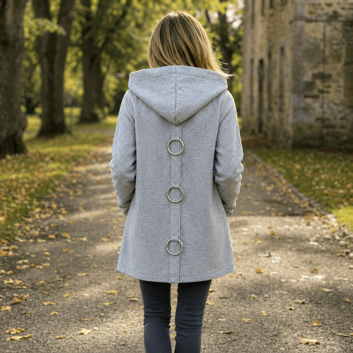 Women's Hooded Knit Cardigan Sweater with Button Front and Pockets