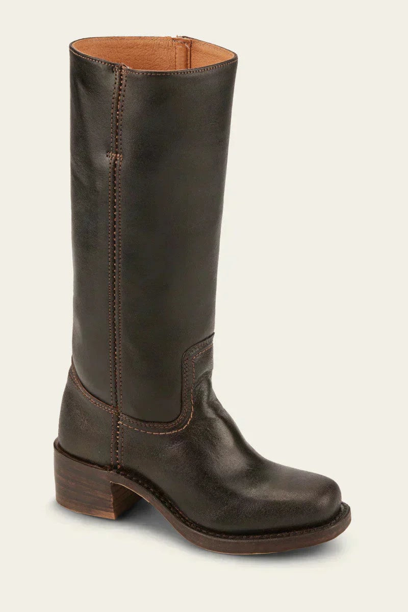 Knee-High Block Heel Fall Boots with Round Toe for Women
