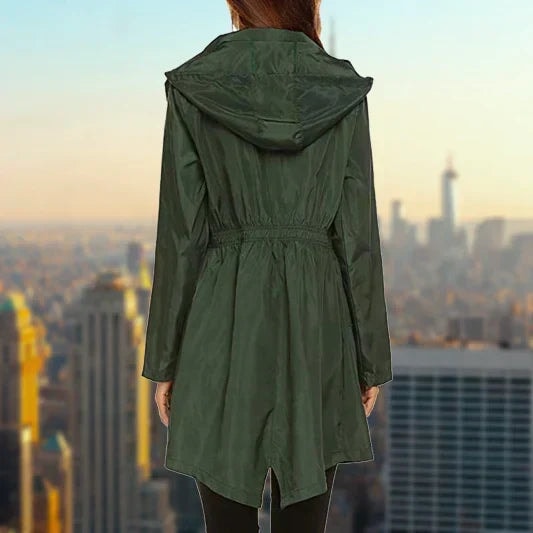 Gunnhild Hooded Oversized Polyester Winter Coat for Women