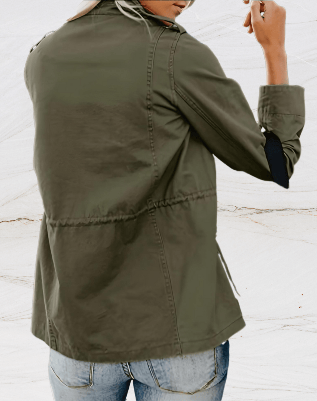 Structured Utility Jacket with Pocket Detail for Fall Jackets Women